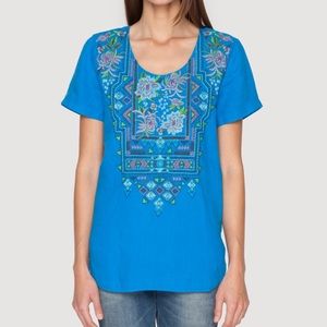 Johnny Was Timony Linen Top